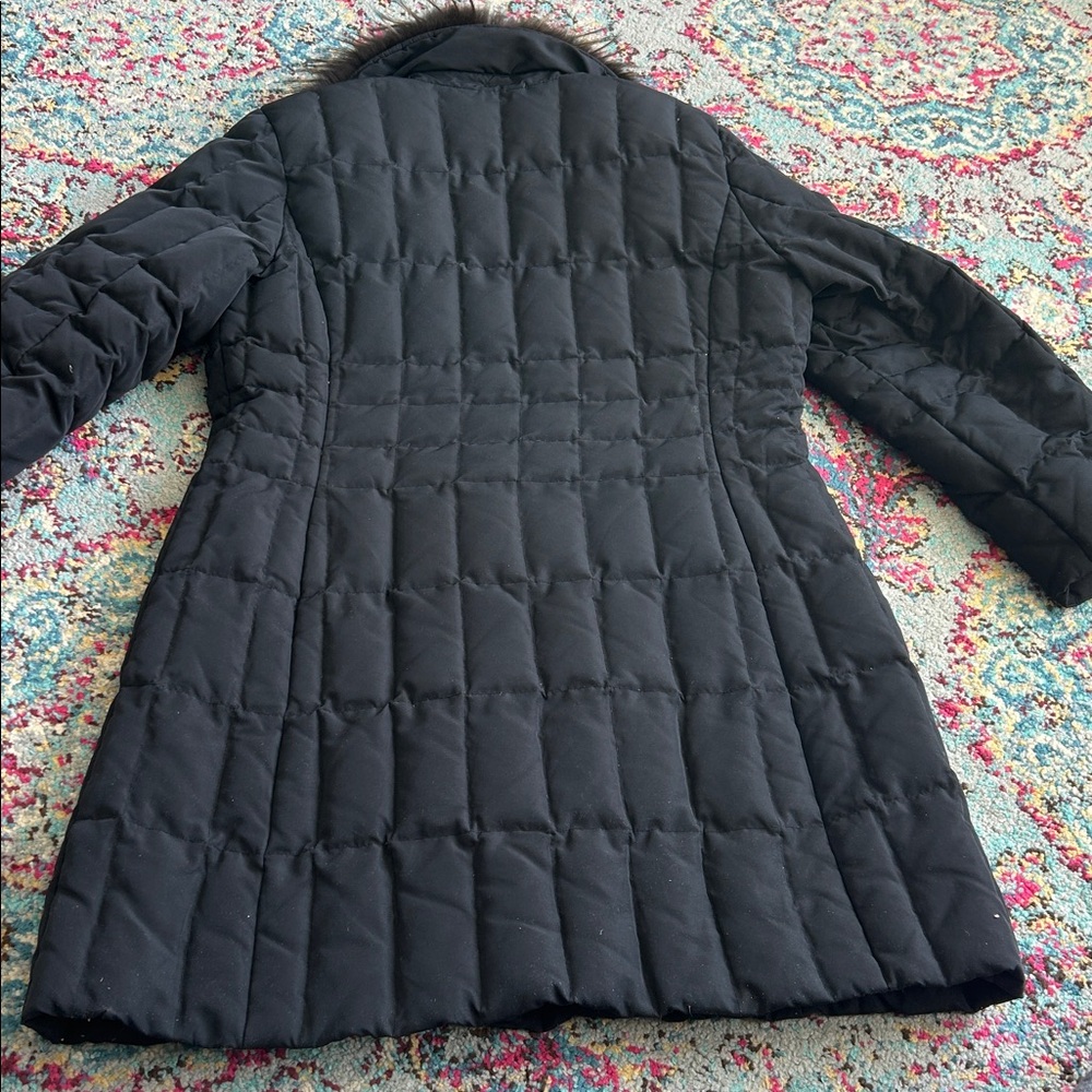 1 Madison Black feather lite down Parka Fox fur collar medium - Picture 8 of 8